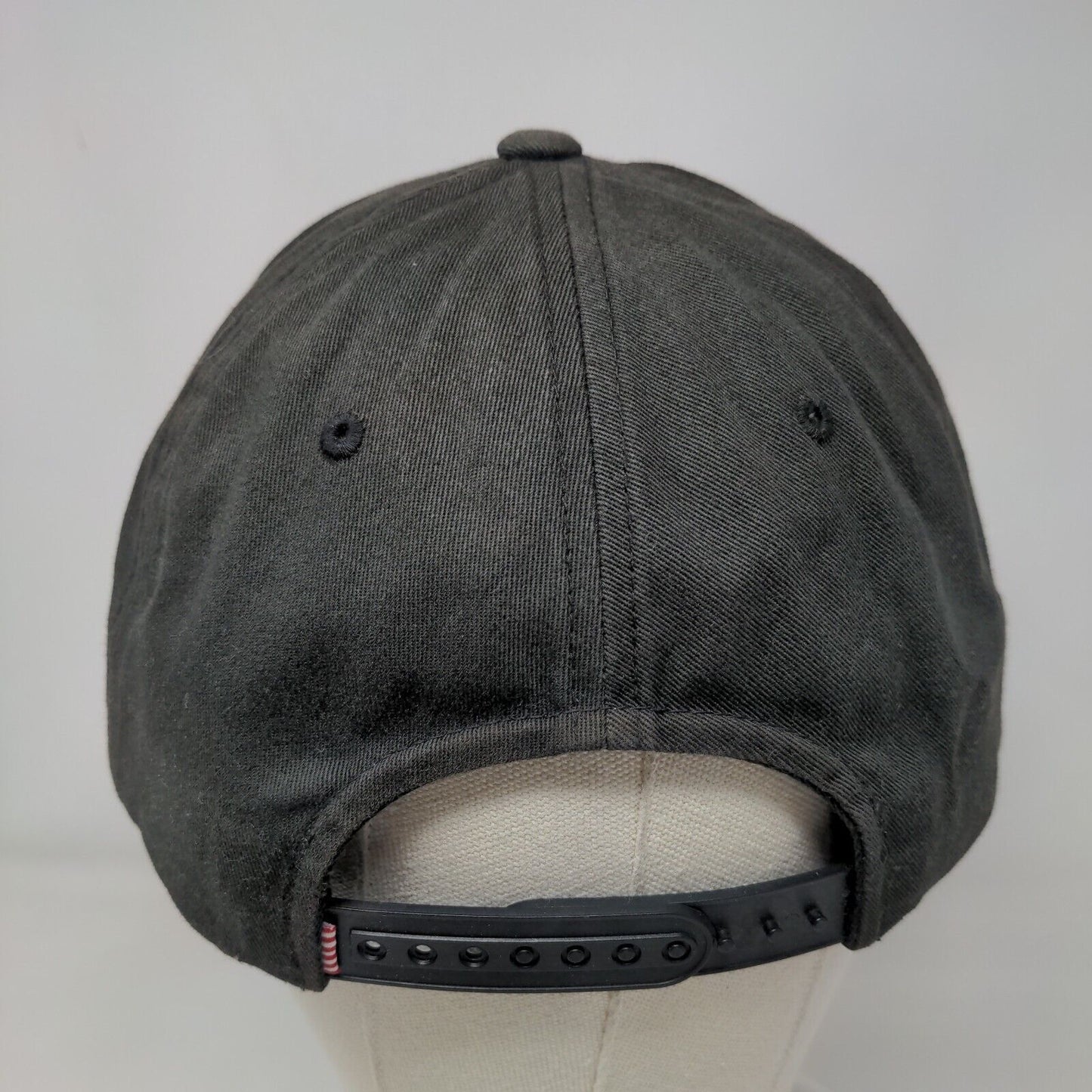 Herschel Patch Snapback Hat Black One Size Adjustable Solid Vent Holes
