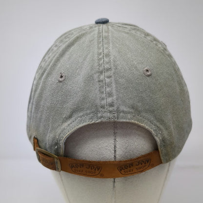 Ron Jon Baseball Cap Green Blue One Size Leather Strapback Cocoa Beach Hat