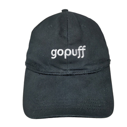 Gopuff Slideback Hat Black One Size Solid Embroidered Adjustable 6 Panel