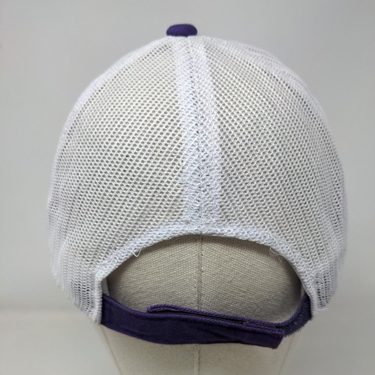 NALCO Champion Strapback Mesh Back Trucker Hat Purple OSFM Colorblock
