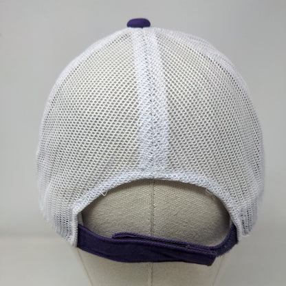 NALCO Champion Strapback Mesh Back Trucker Hat Purple OSFM Colorblock