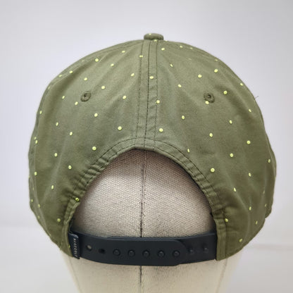 Nike Snapback Green One Size Polka Dot Golf Hat Swoosh Logo Dri-Fit Adjustable