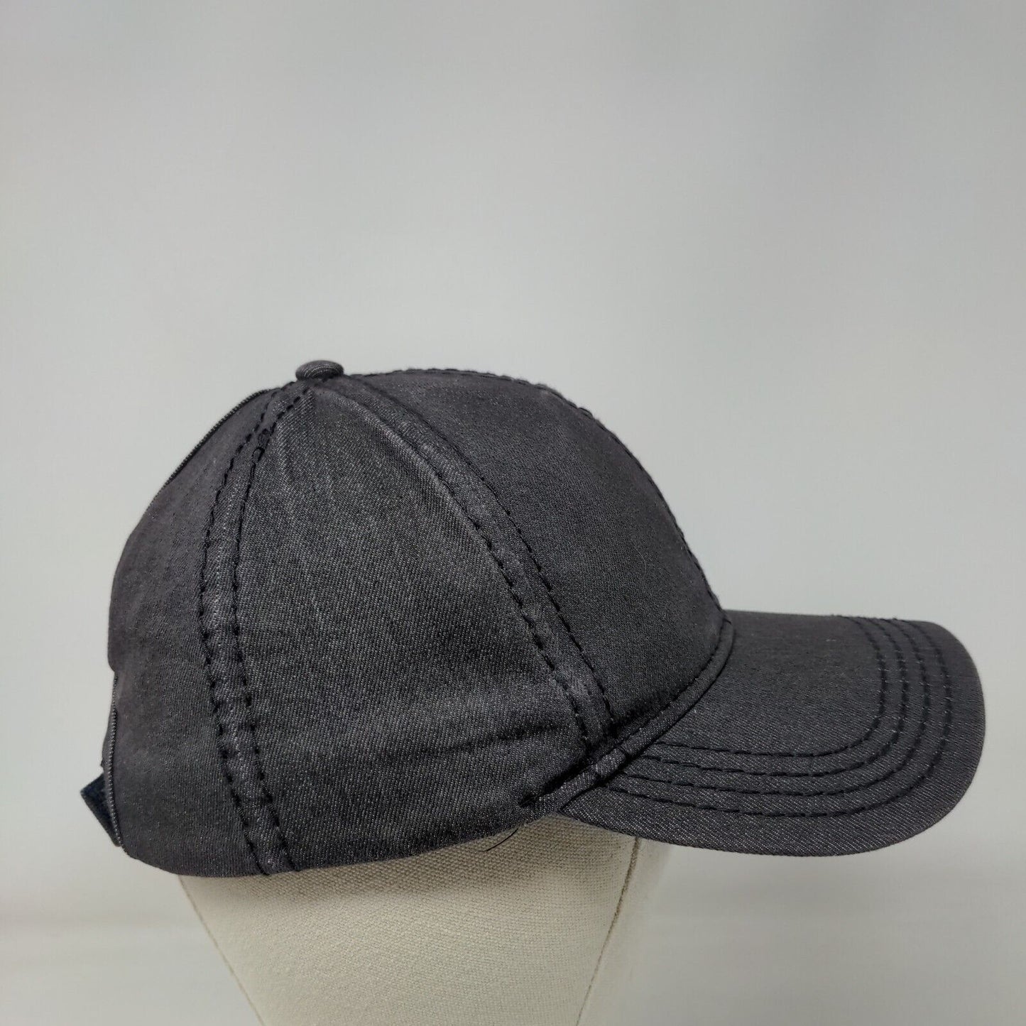 C.C Exclusives Strapback Hat Ponytail Gray One Size Adjustable Blank