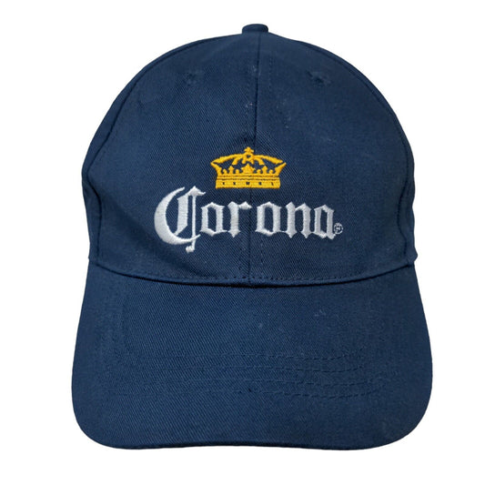 Corona Strapback Hat Blue One Size Embroidered Logo Adjustable