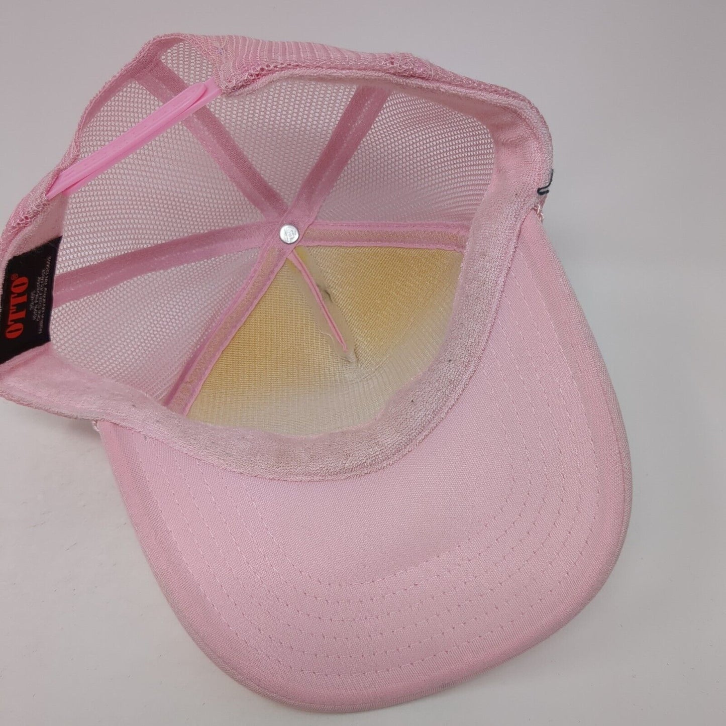 SMF Snapback Trucker Hat Pink One Size Adjustable Mesh Back Otto Polyester