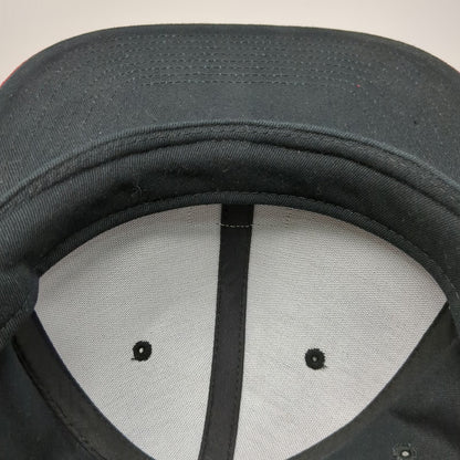 Vans Snapback Hat Black Red Buffalo Plaid One Size Off The Wall Patch Logo Brim