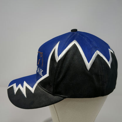 Kati Kodiak Bear Blue Baseball Cap One Size Black Jagged Graphic Alaska Hat