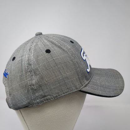 Titleist Baseball Cap Gray One Size Plaid Pattern 3D Embroidery Slideback Hat
