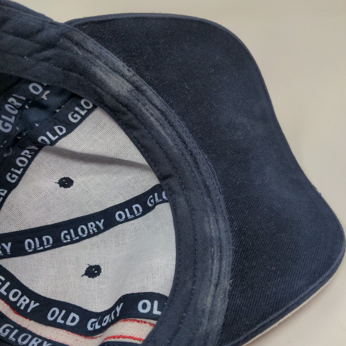 American Flag Strapback Hat Blue One Size Old Glory Patriotic Falcon