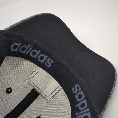 adidas Baseball Cap Gray XL Mesh Back Stretch Fit Space Dye Heathered Curved Hat