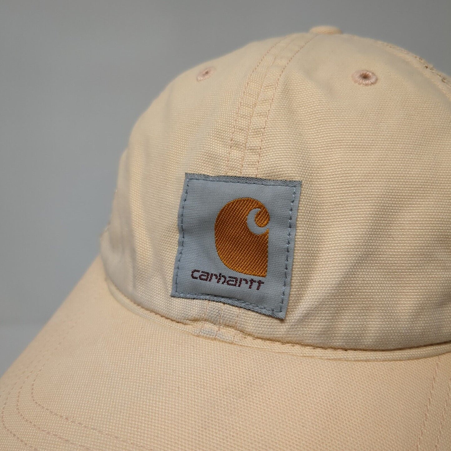 Carhartt Snapback Trucker Hat Tan One Size Adjustable Embroidered Mesh Back