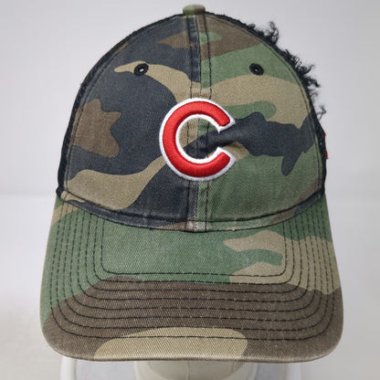 Chicago Cubs MLB New Era Trucker Hat Green Black Camo One Size Mesh Snapback