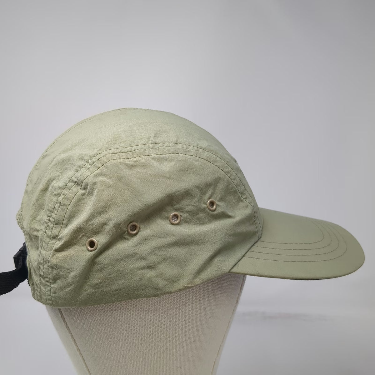 Orvis Baseball Cap Green 5 Panel Long Bill Fishing Strapback Hat Vintage
