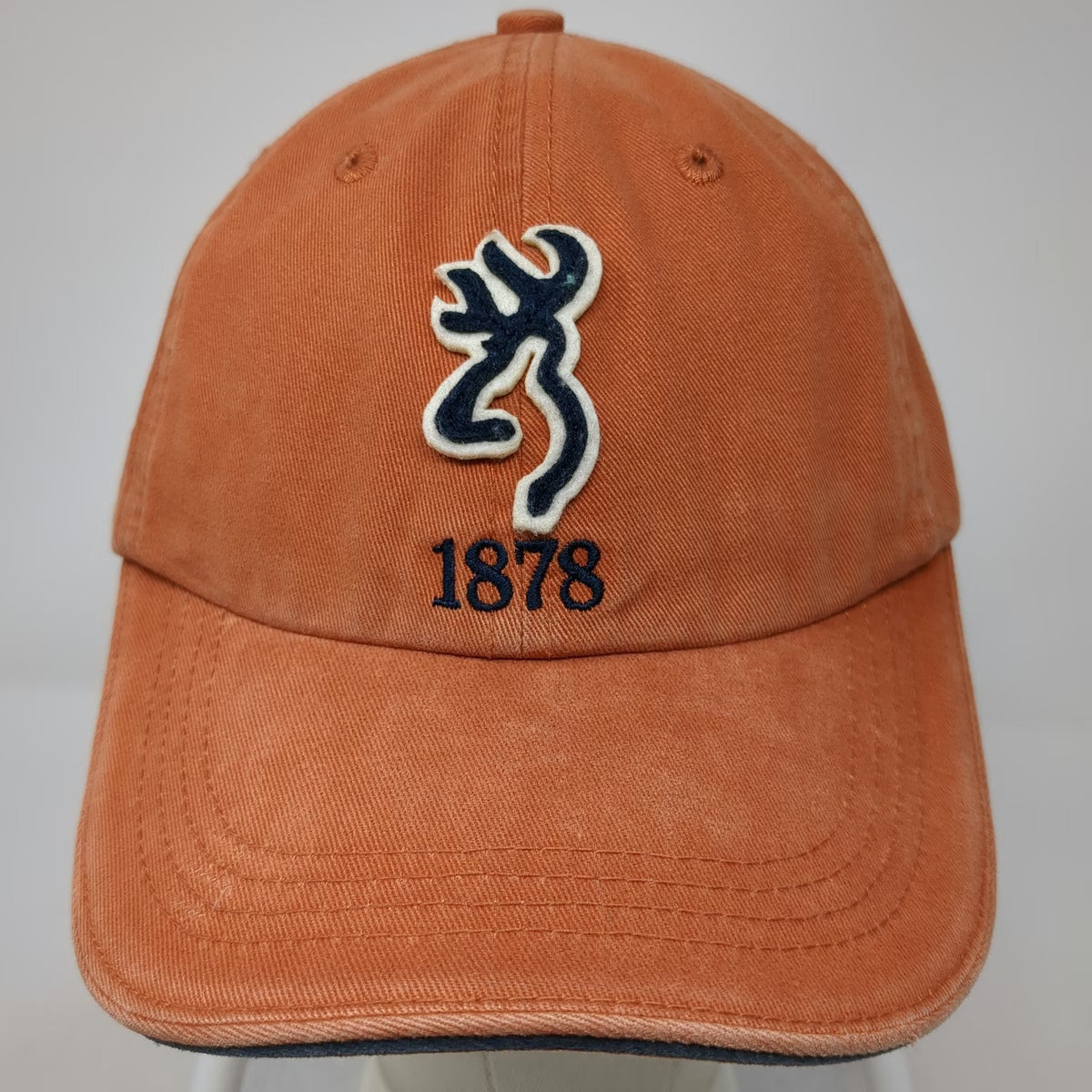 Browning Baseball Cap Orange One Size Buckmark 1878 Logo Cotton Strapback hat
