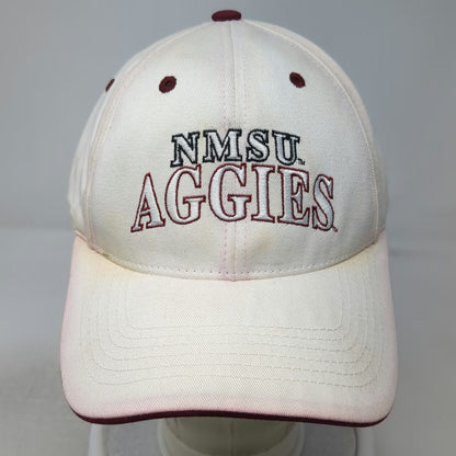 New Mexico St Aggies NCAA ML Authentic Headwear Cap Hat White Red One Size Strap