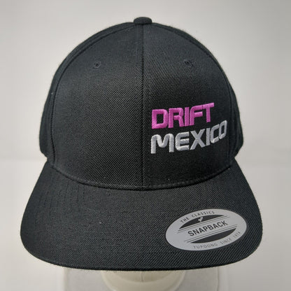 Drift Mexico Snapback Hat Black One Size The Classics Yupoong 6 Panel