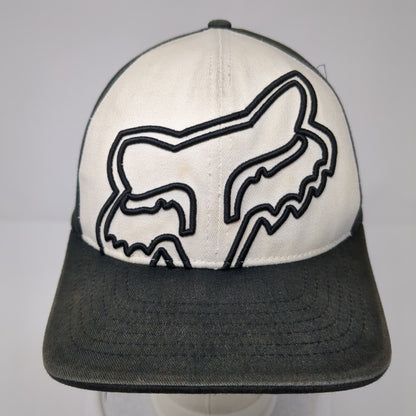 Fox Head Snapback Hat Black One Size Adjustable 6 Panel Colorblock