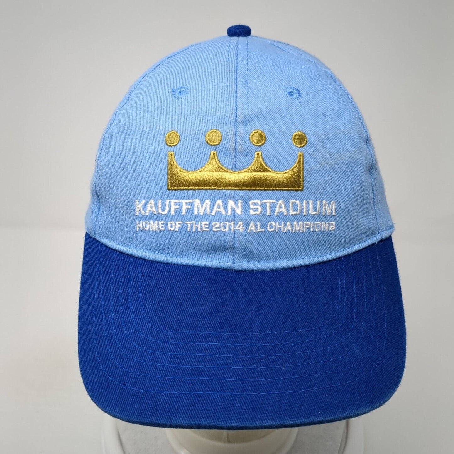 Kauffman Stadium Strapback Hat Blue One Size Adjustable Embroidered