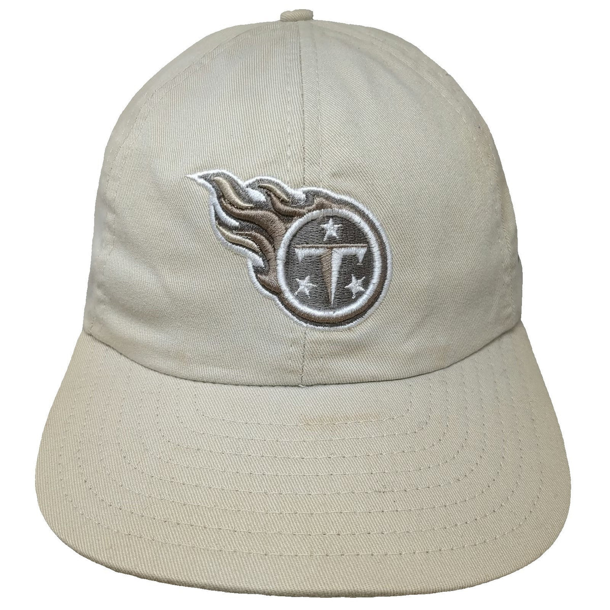 New Era Tennessee Titans NFL Beige One Size Hat Cap Slideback Cotton Made USA