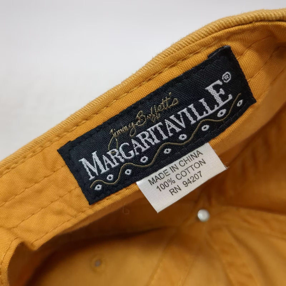 Margaritaville Yellow Baseball Cap One Size Jamaica Embroidered Adjustable Hat
