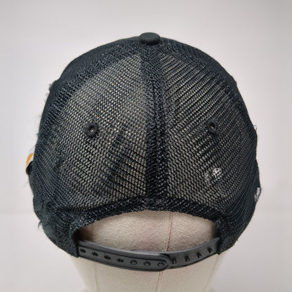 Carhartt Snapback Trucker Hat Black One Size Adjustable Mesh Back 6 Panel Blank