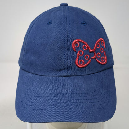 Disney Parks Baseball Cap Blue One Size Embroidered Minnie Mouse Bow Hat
