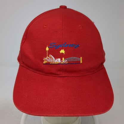 Snapback Red One Size Sydney Australia Opera House Harbour Bridge Graphic Hat