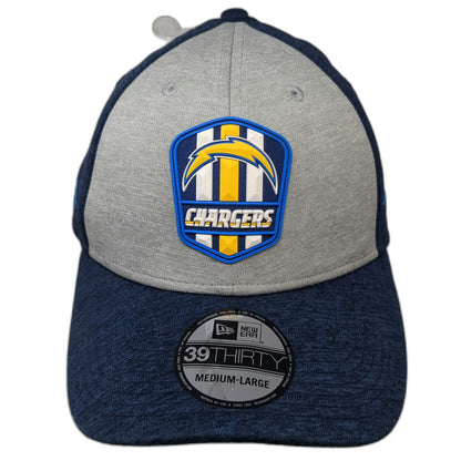 Los Angeles Chargers NFL New Era Cap Blue L 39THIRTY Stretch Fit Grey Crown Hat