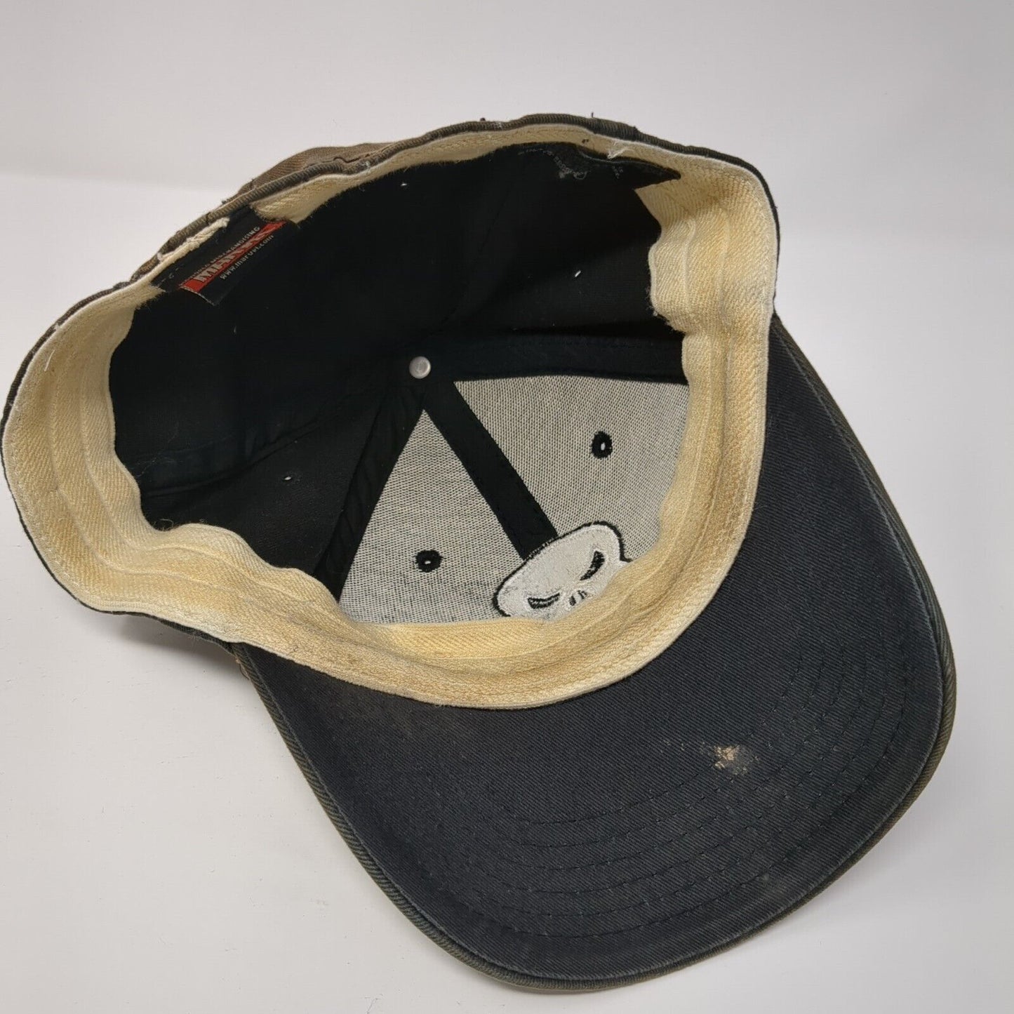 The Punisher Fitted Hat Black One Size Embroidered 6 Panel Marvel