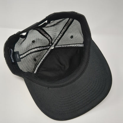 Quiksilver Snapback Mesh Back Trucker Hat Black One Size Adjustable