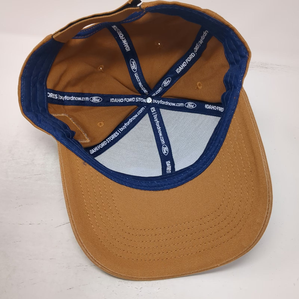 Ford Built Tough Brown Baseball Cap One Size American Flag Strapback Idaho Hat