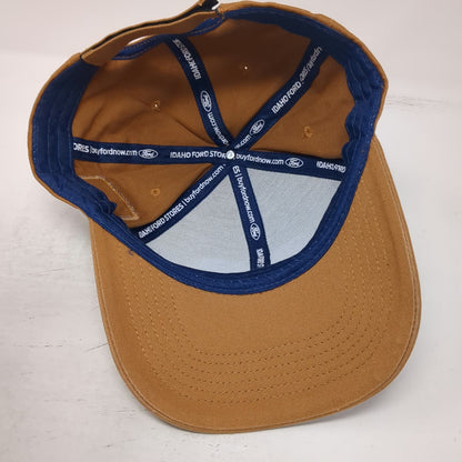 Ford Built Tough Brown Baseball Cap One Size American Flag Strapback Idaho Hat