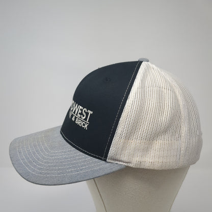 Midwest Block & Brick Snapback Trucker Hat Multi One Size Mesh Back