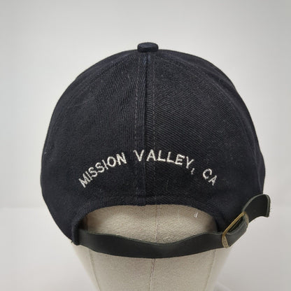 H Mission Valley Slideback Hat Black One Size Adjustable Leather Strap