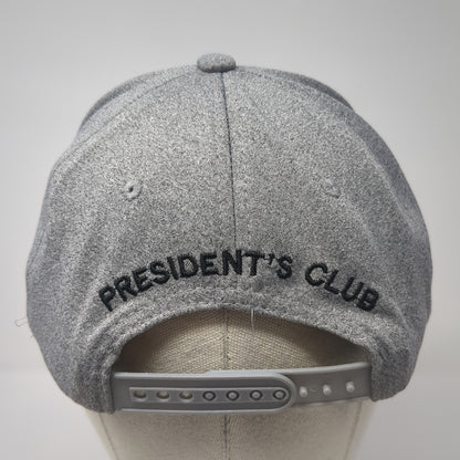 Beck's President's Club Snapback Hat Gray One Size Solid Adjustable