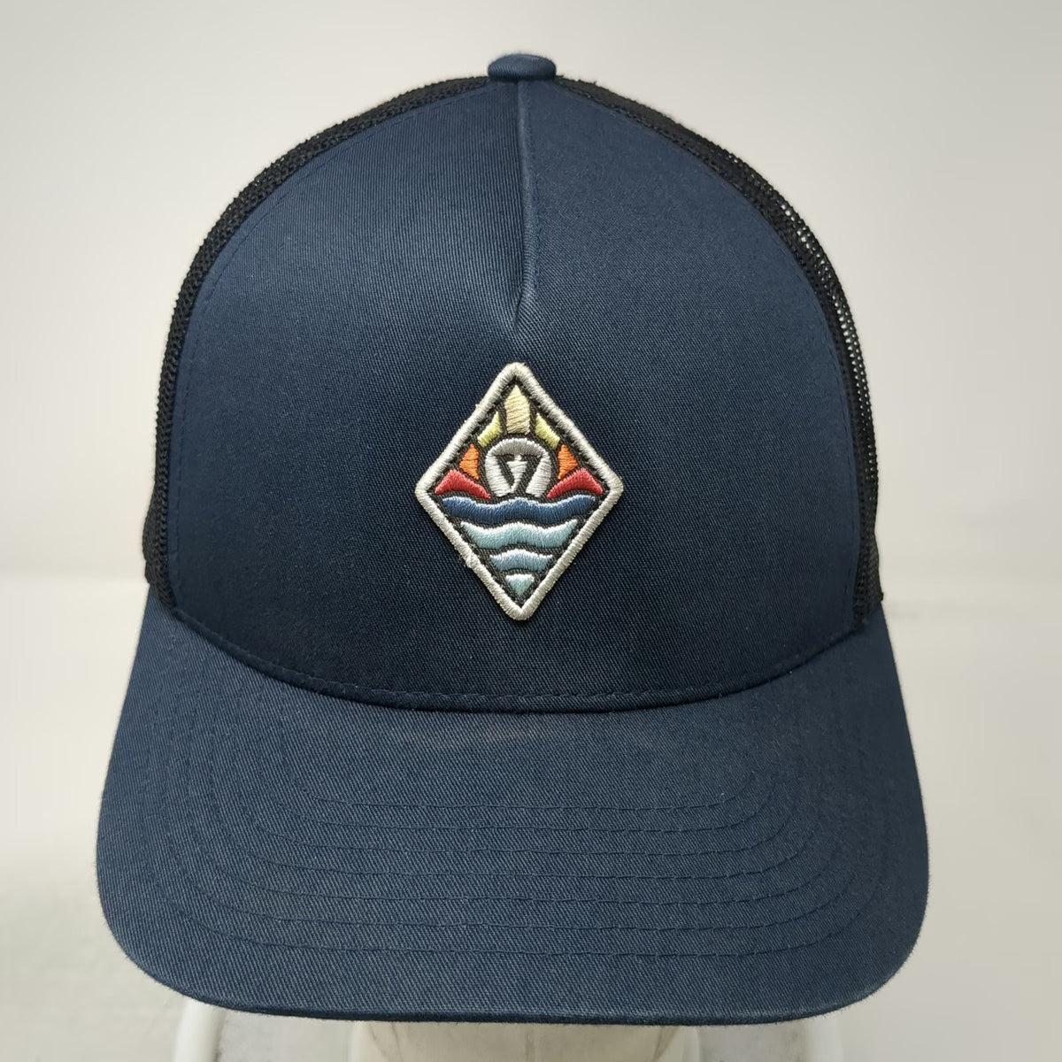 Vissla Trucker Hat Blue One Size Mesh Back Snapback Graphic Surf Wave Patch