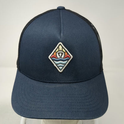 Vissla Trucker Hat Blue One Size Mesh Back Snapback Graphic Surf Wave Patch