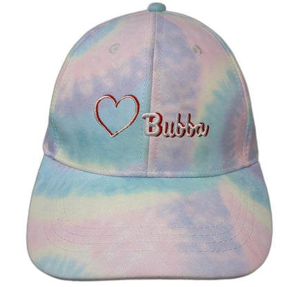 Bubba Gump Baseball Cap Blue Pink One Size Daytona Beach Heart Tie Dye Hat