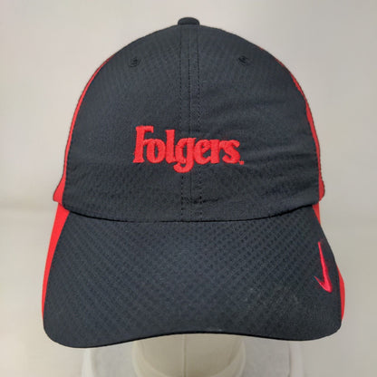 Folgers Strapback Hat Black OSFM Embroidered Nike Heritage 86 Dri-Fit
