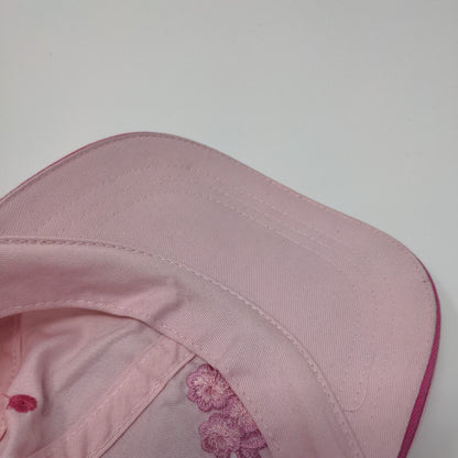 Fleur-de-lis Bejeweled Strapback Hat Pink 54cm Adjustable 6 Panel Cotton