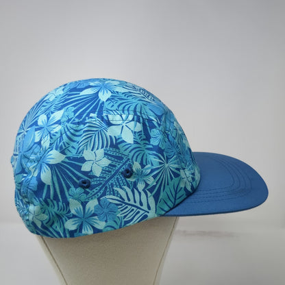 Disney 5 Panel Blue OSFM Hat Stitch Surf Chill Repeat Floral Tropical Snapback