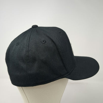 210 Fitted Baseball Cap Black 7 5/8 TB12 Logo Raised Embroidery Structured Hat