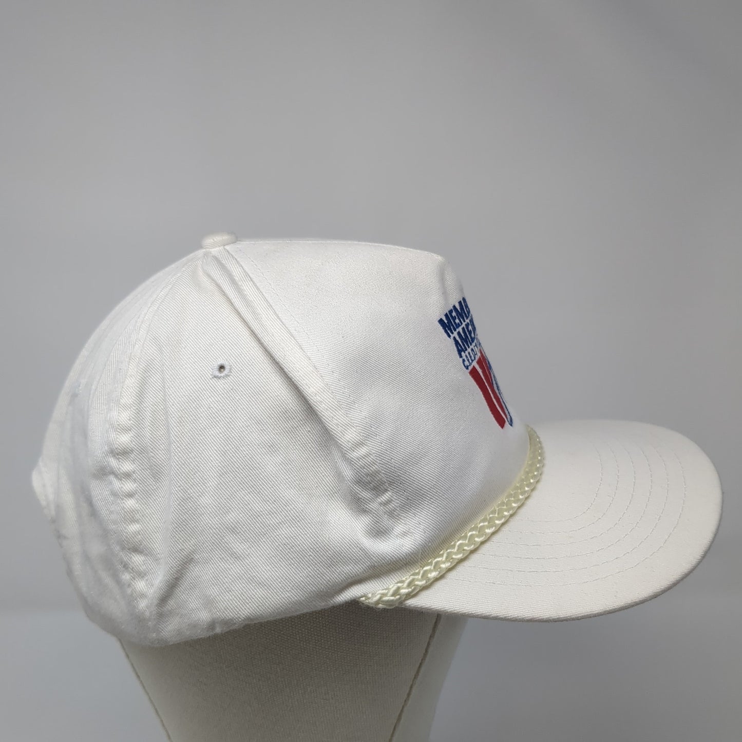 Members America Credit Union Snapback Rope Hat White One Size Outdoor