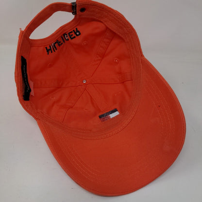 Tommy Hilfiger Slideback Hat Orange One Size Adjustable Embroidered 6 Panel