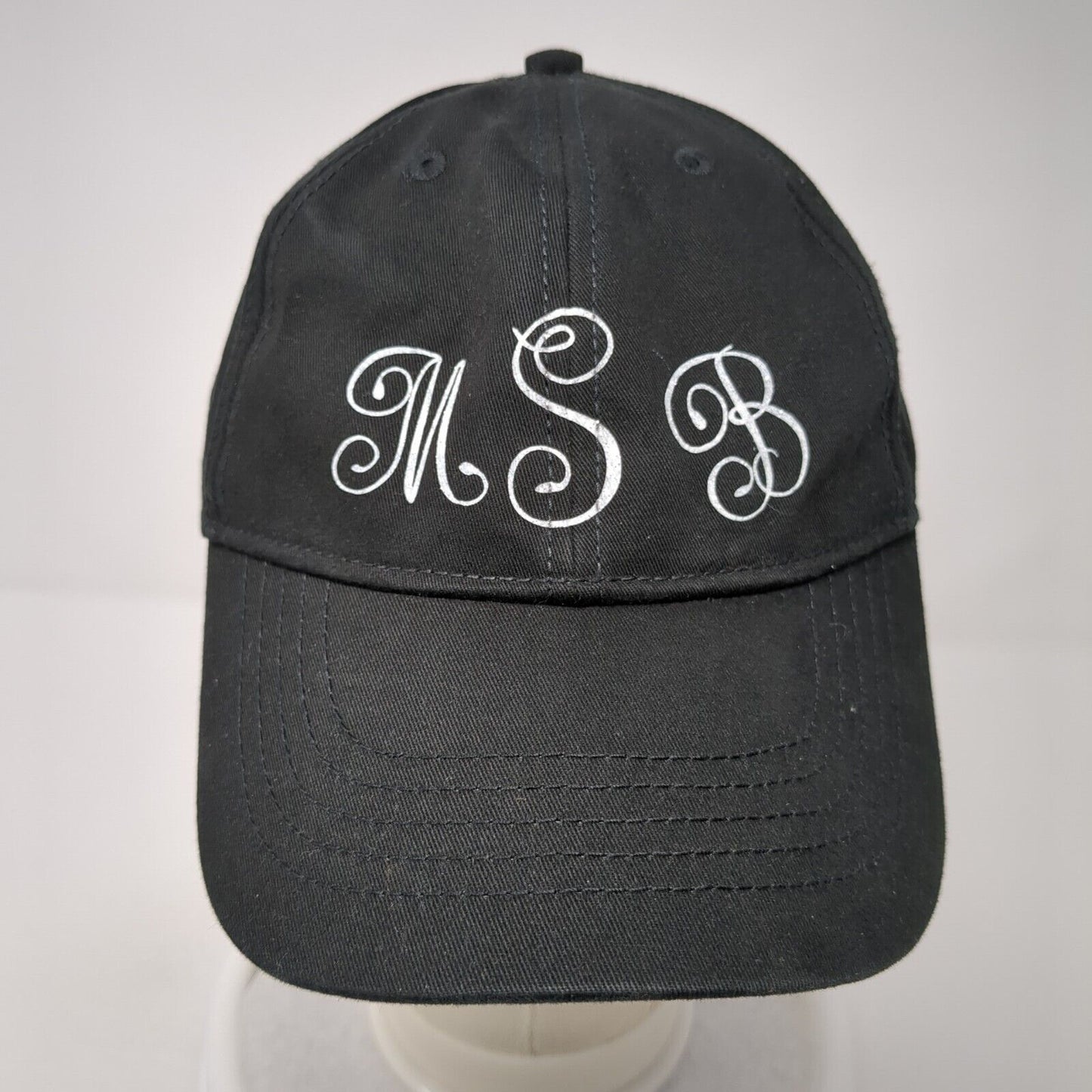 MSB Slideback Hat Black One Size Adjustable 6 Panel Vent Holes Outdoor
