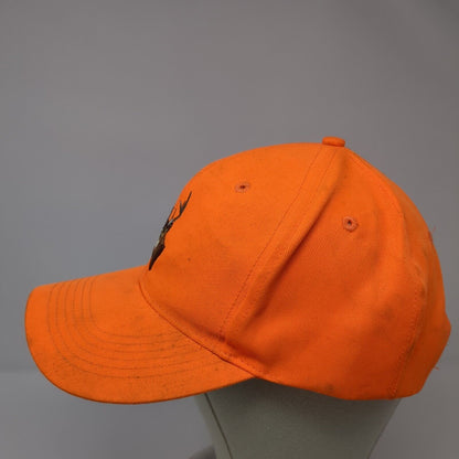 Deer Snapback Hat Orange One Size Solid Adjustable Hunting Outdoor Cap