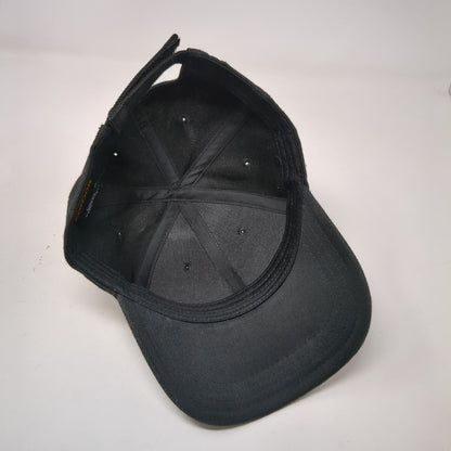 Condor Strapback Hat Black OSFM Adjustable Embroidered Solid 6 Panel