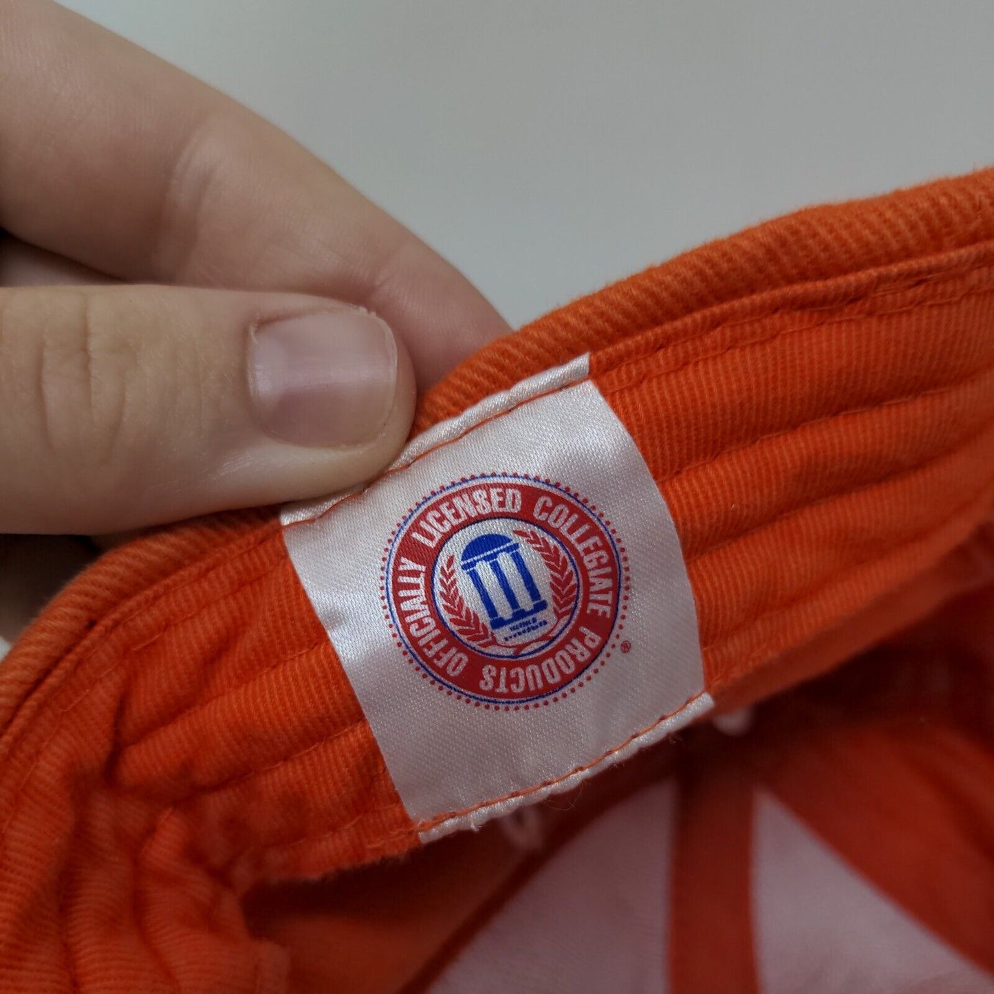 Clemson Tigers NCAA Strapback Hat Orange OSFM Embroidered Paw Logo