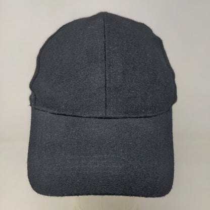 Unbranded Men's Strapback Hat Black Size OS Polyester Wool Blend Blank