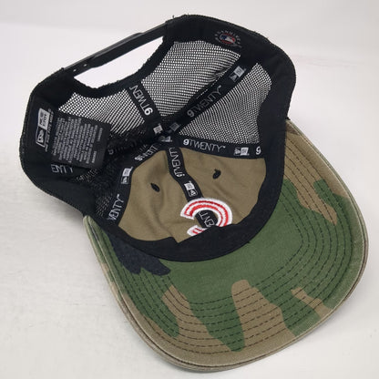 Chicago Cubs MLB New Era Trucker Hat Green Black Camo One Size Mesh Snapback